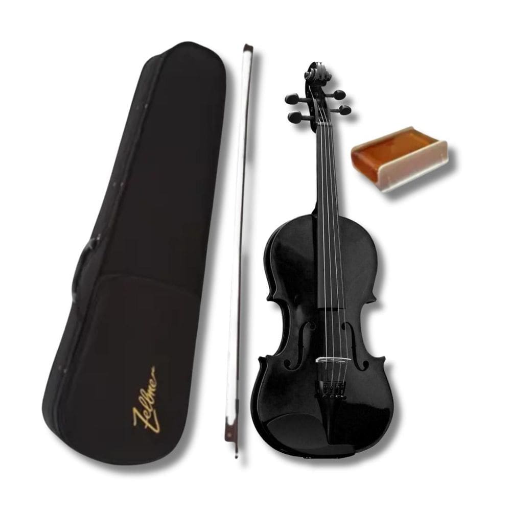 Violino 3/4 Madeira Black Completo Preto Zlm34Bv Zelmer