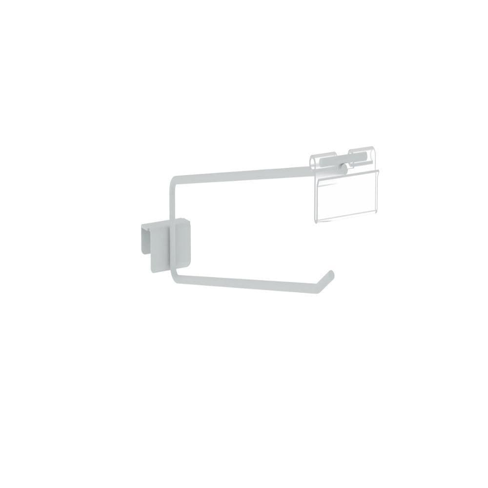 Gancheira Simples Amapa Com Porta Etiqueta 30 Branco Kit 10