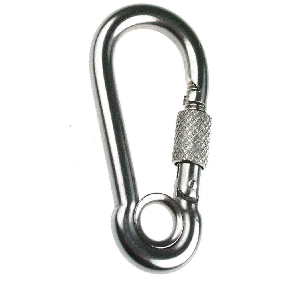 Mosquetão Inox Com Trava 4Mm X 40Mm Com Olhal