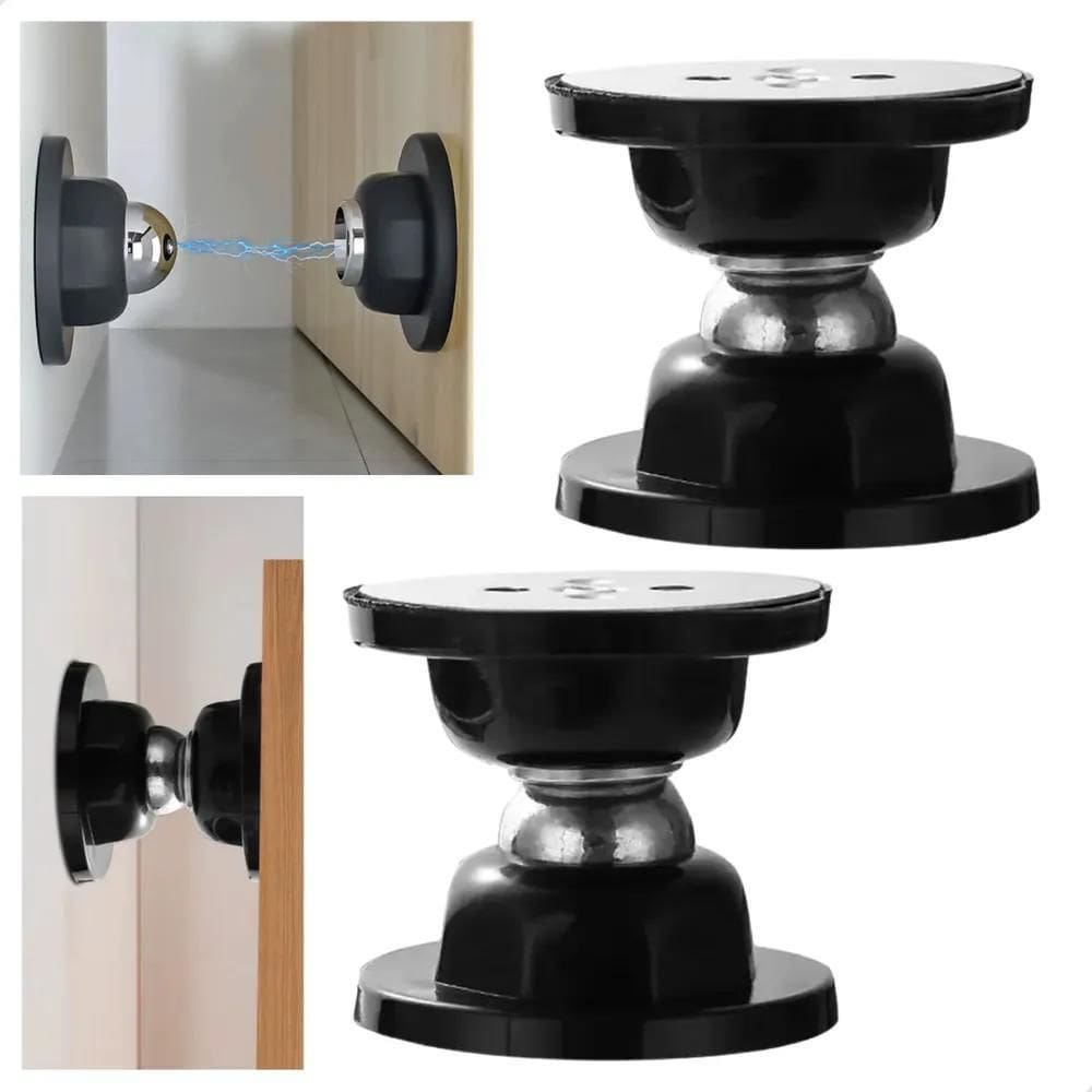 2X Kit 2 Trava Porta Magnético Fixador Adesivo Prendedor Imã