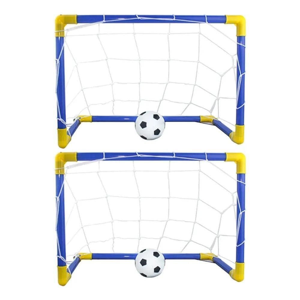 2X Kit 2 Mini Traves Golzinhos De Futebol Infantil Rede E Bo