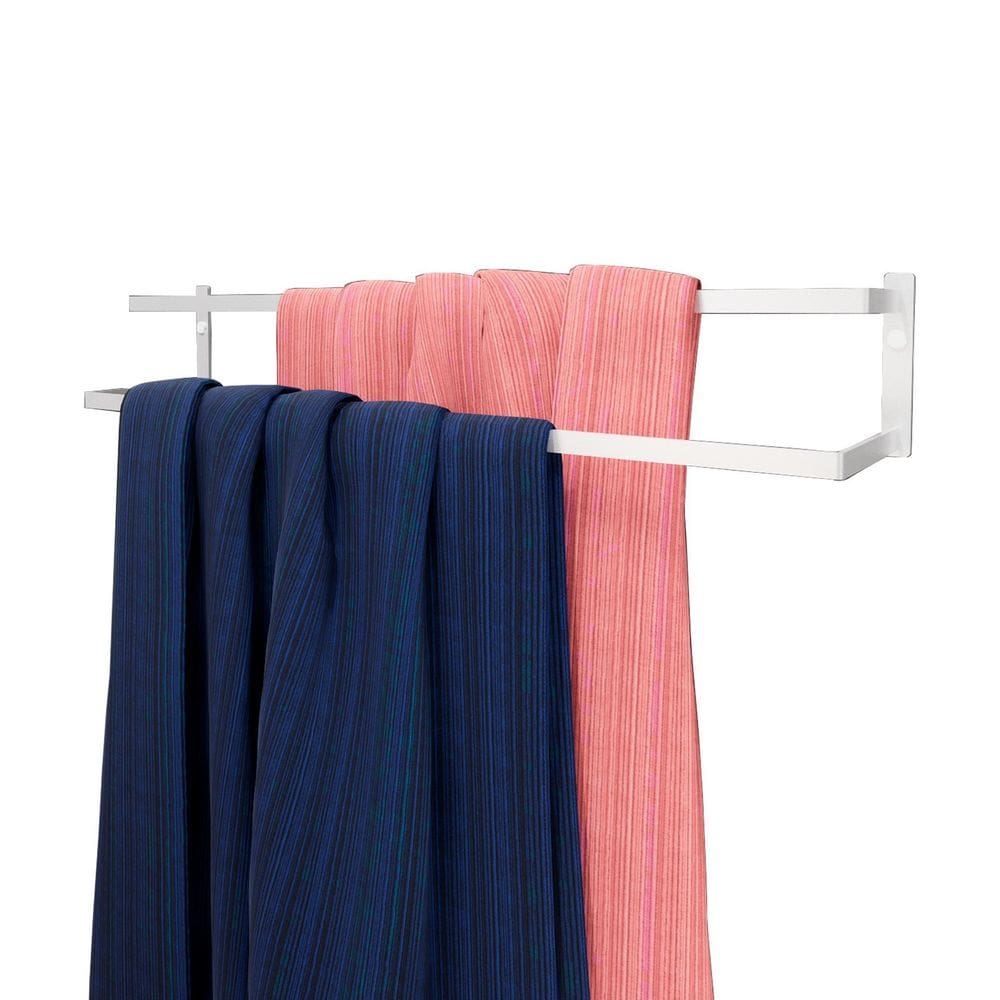 Toalheiro Parede Banheiro Duplo 60cm Branco - Big House Shop