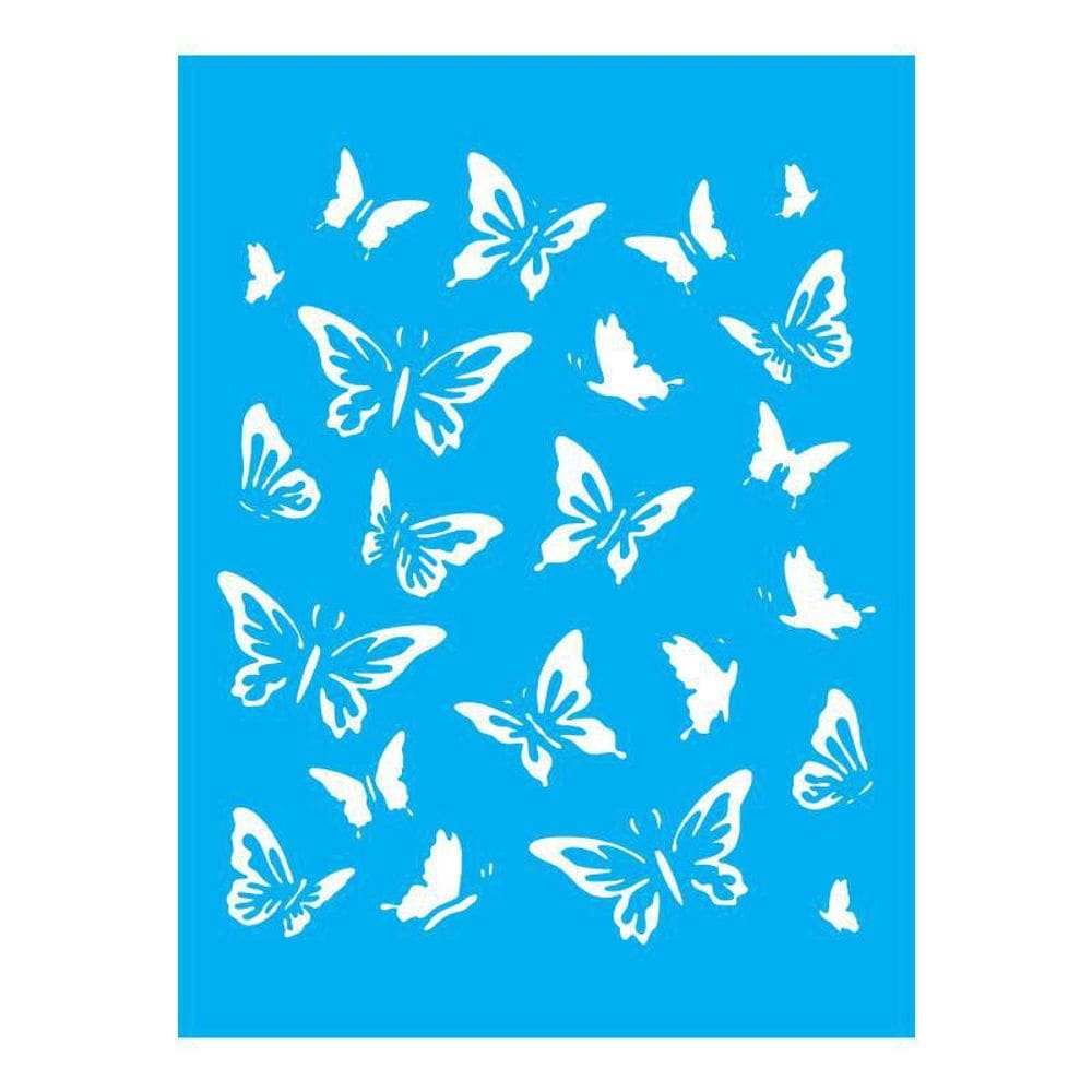 Stencil Tamako Estampa Borboletas - 15X20Cm - Ref A2378