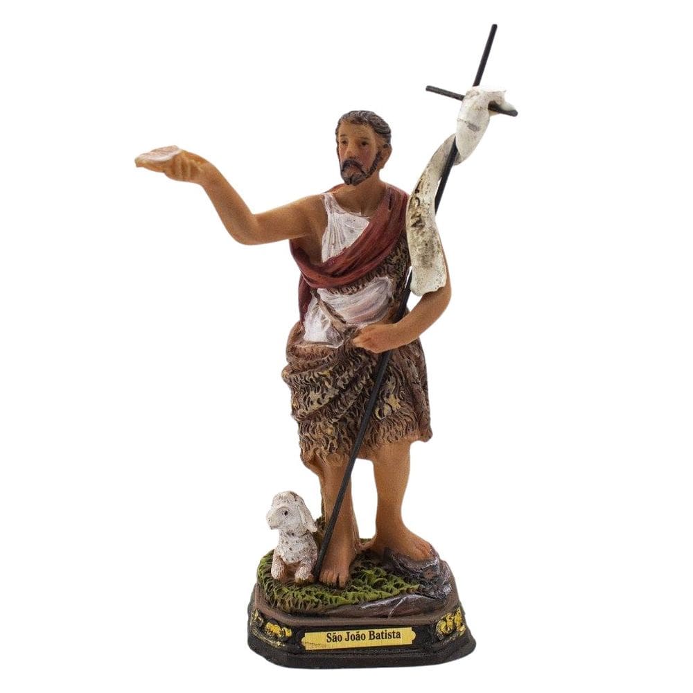 Imagem São João Batista Importada Resina 12 Cm