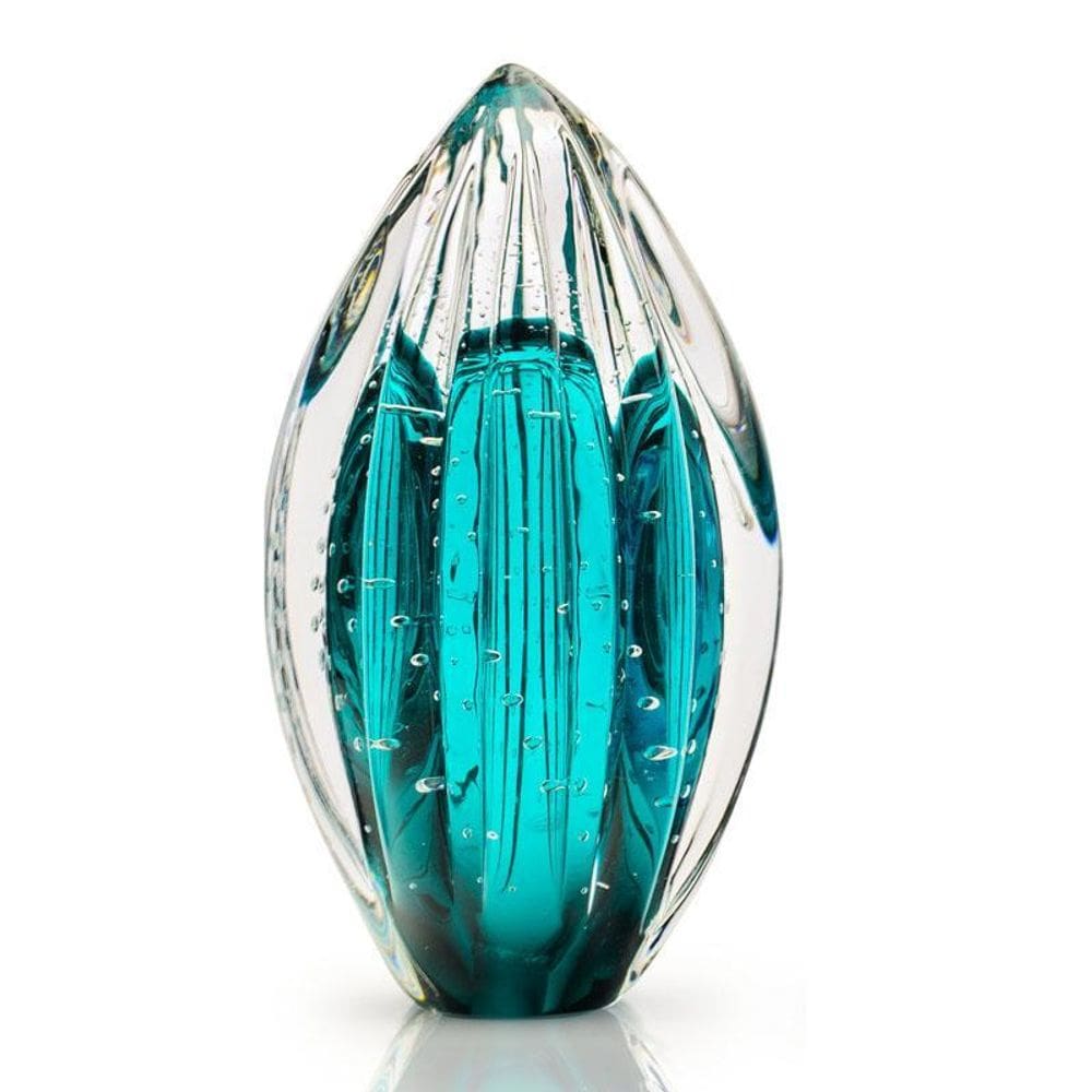 Vaso Pinha Em Cristal Murano Esmeralda - São Marcos 20Cm