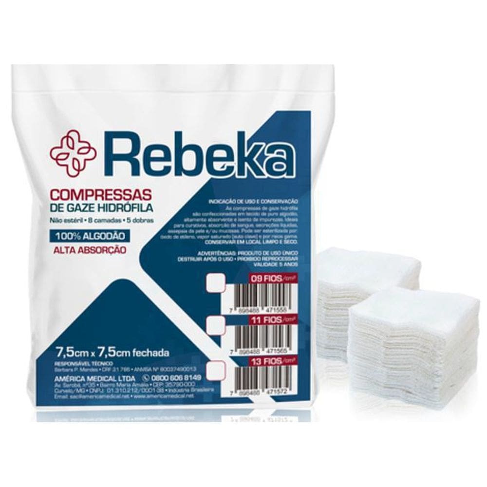 Compressa De Gaze 7,5X7,5 Com 1 Pacote Com 240 Un 11 Fios