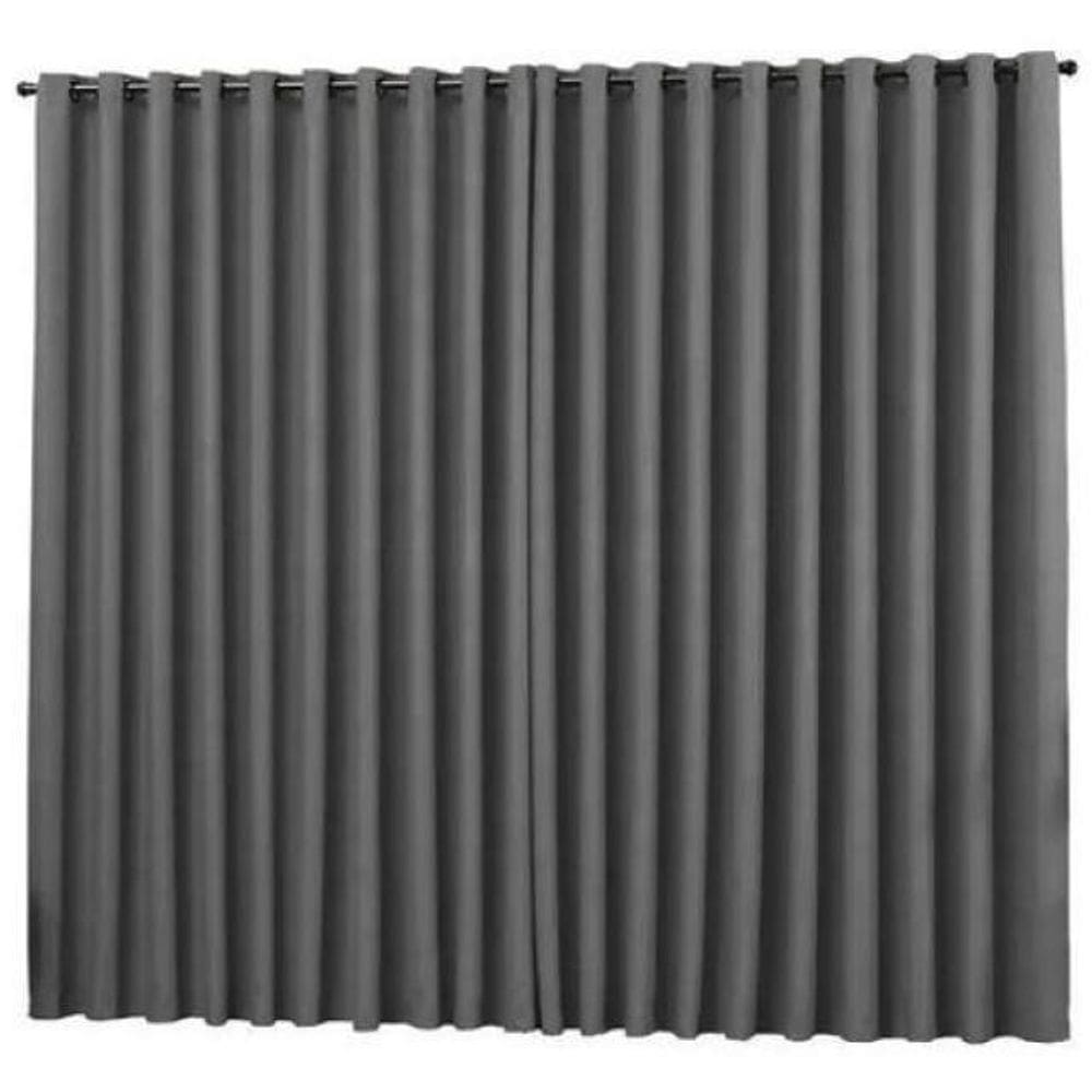 Cortina Para Quarto Em Tecido Semi Blackout Cinza 2,60X1,80