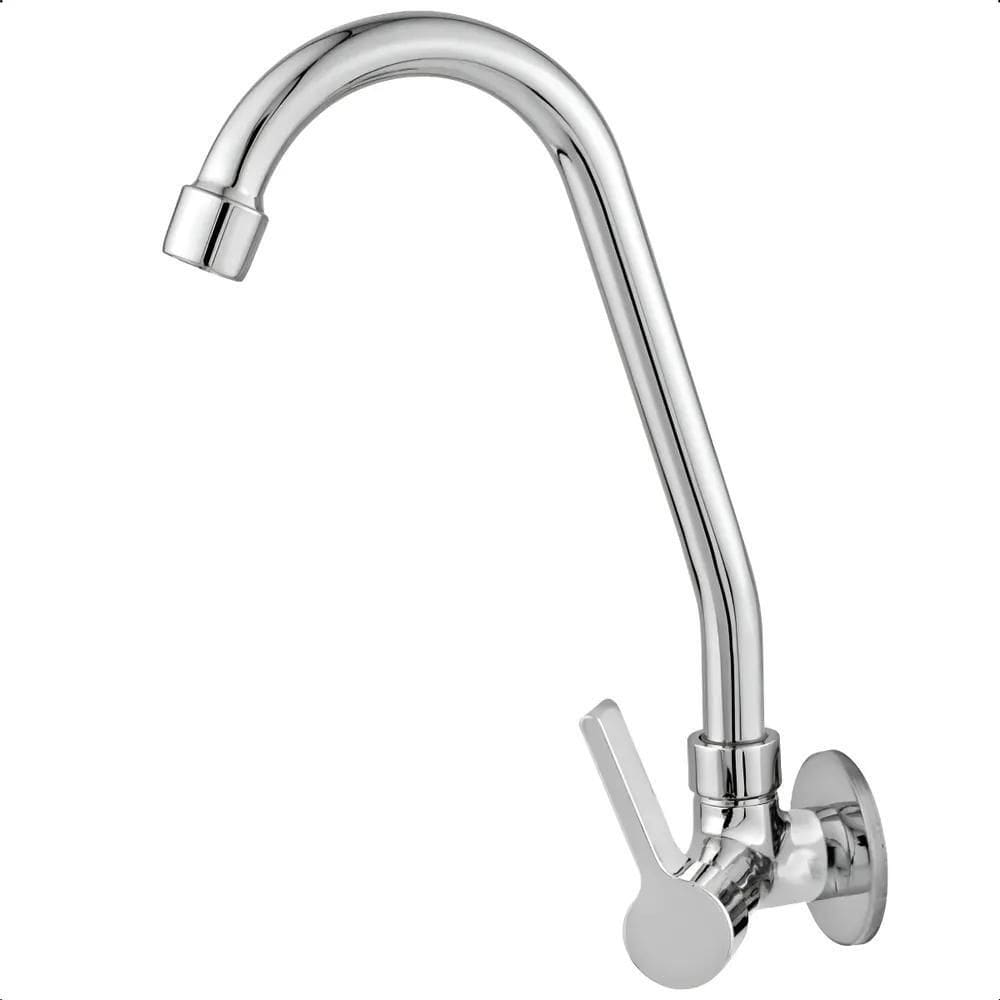 2X Torneira De Cozinha De Parede Bica Móvel Pia Metal