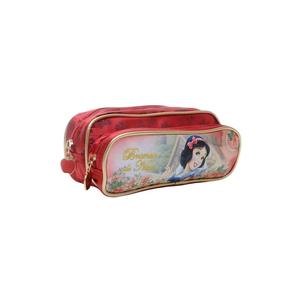 Estojo Escolar Dermiwil Duplo Branca De Neve Vermelho 60070