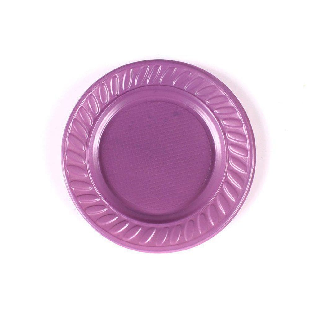 Prato Descartável 15Cm 10Un Roxo