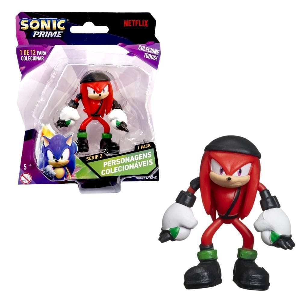Boneco Colecionável 6,5Cm Sonic Prime - Knucks