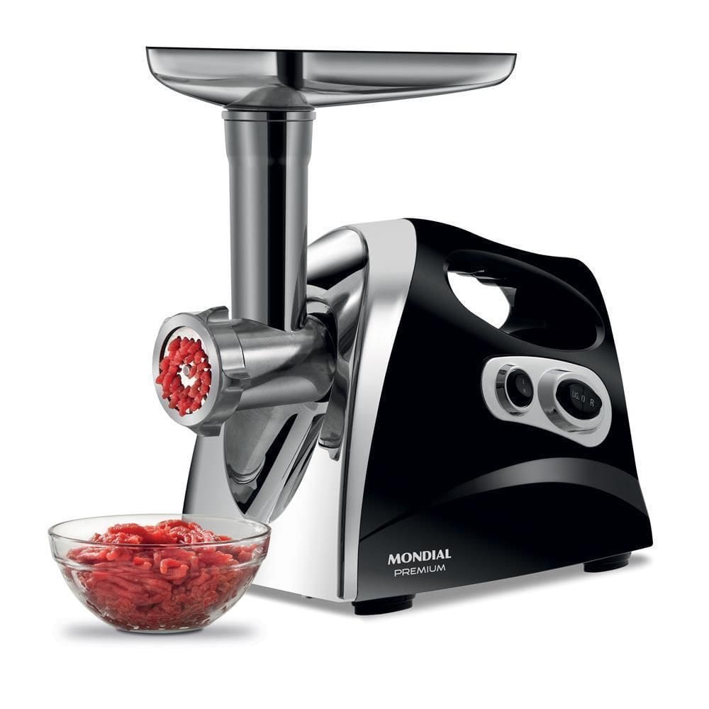 Moedor De Carne Elétrico Mondial Premium Mc-03 Preto 220V
