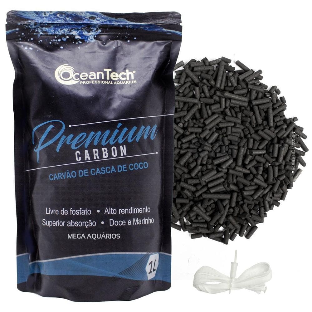 Carvão Ativado Premium Carbon Oceantech 1L Aquário