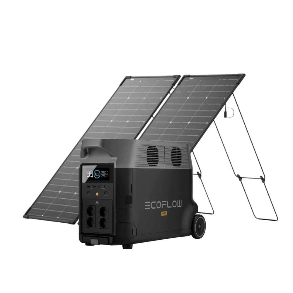 Kit Estação De Energia Portátil Ecoflow Delta Pro 3600wh Com Painel Solar 250W Bifacial Modular Expansível Até 25kwh