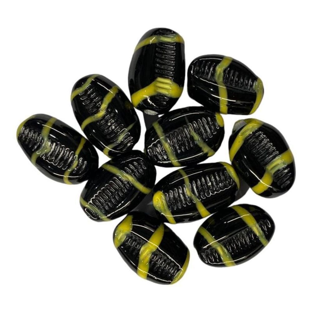 Kit Com 10 Firmas De Búzios 22 Mm Preto Amarelo Murano Guias
