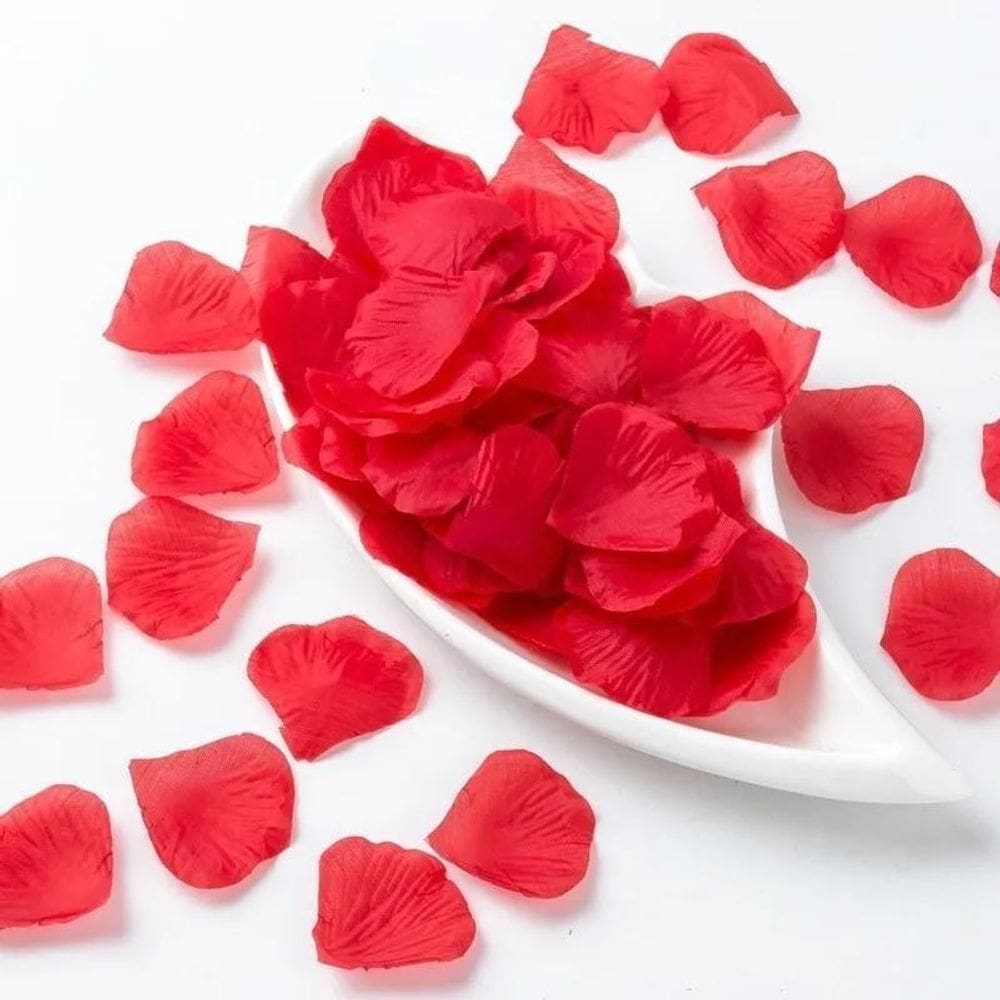 2X 300 Pétalas De Rosas Artificiais - Vermelha