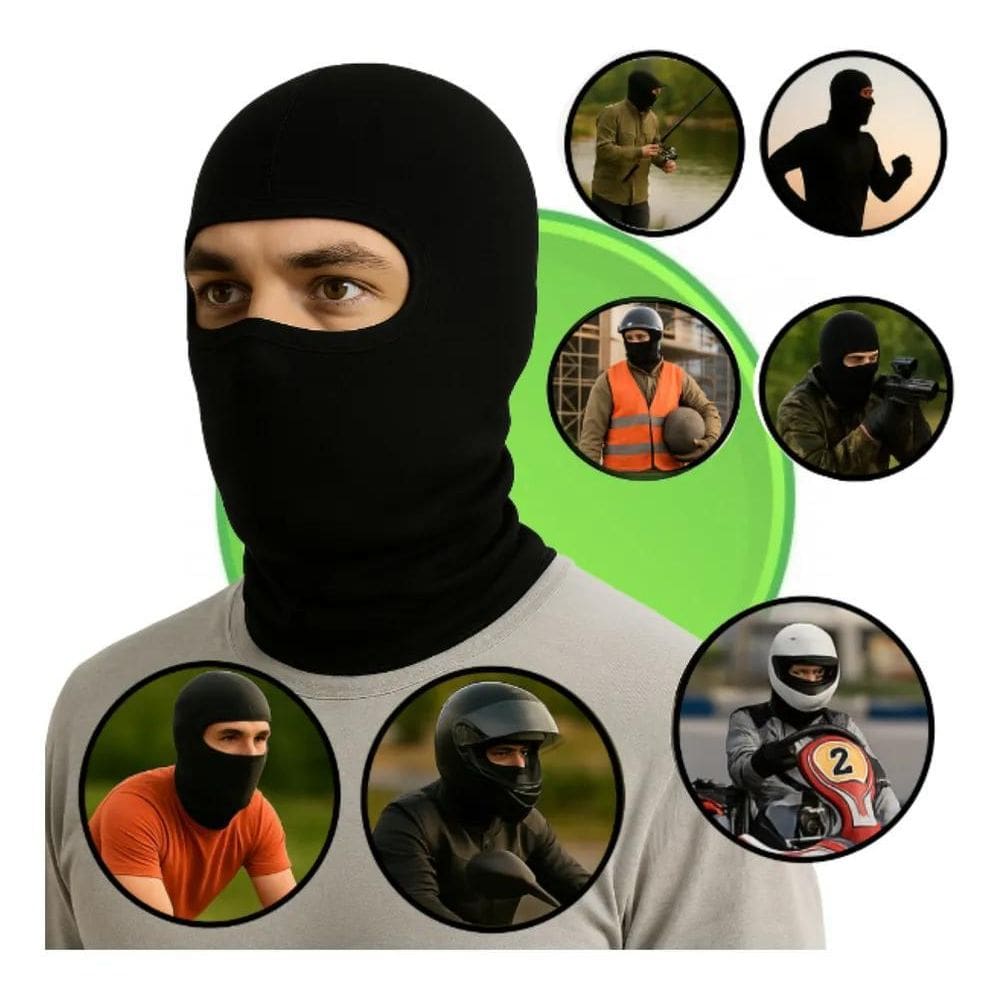 2X Balaclava Touca Ninja Capuz Mascara Motoqueiro Kart Uv50+