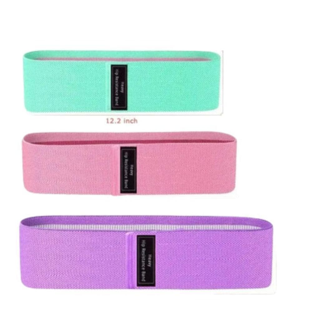 Hip Band Kit 3 Faixas Elasticas Gluteos Pernas Bumbum