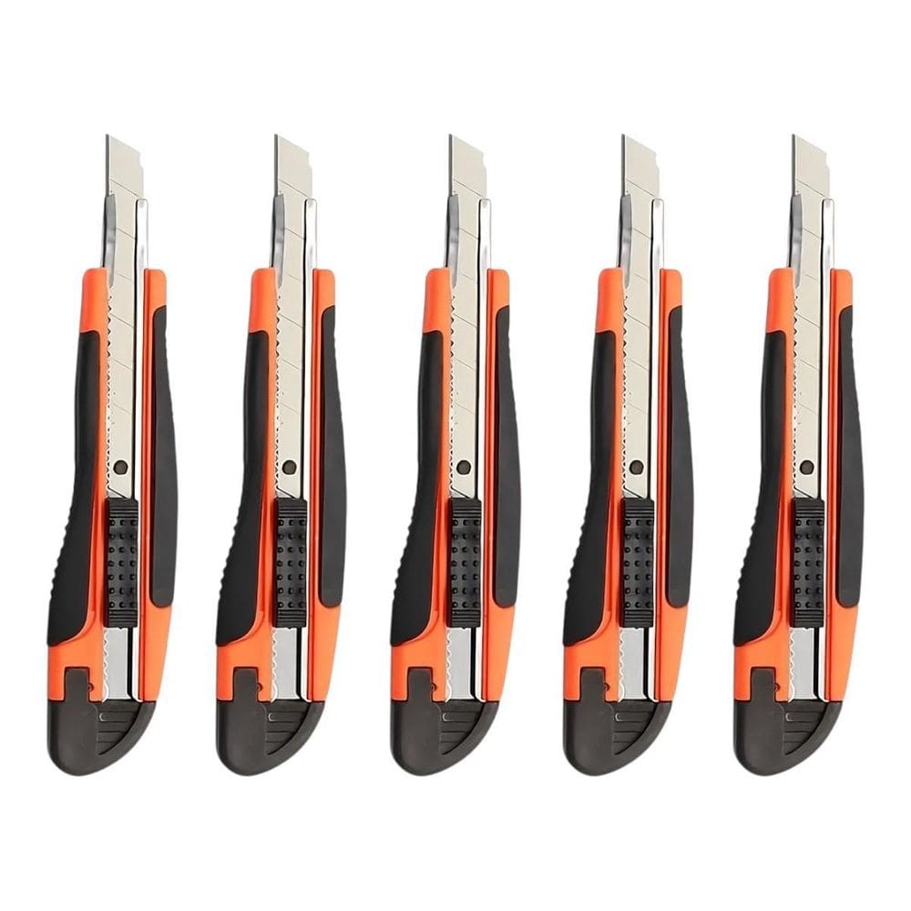 Kit 5 Estiletes Emborrachado Lâmina Estreita 9Mm Leoarte