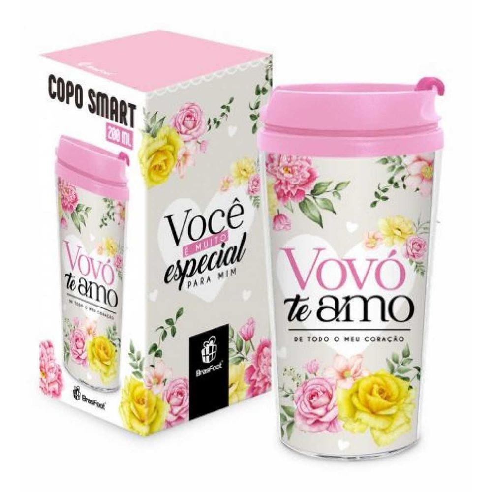Copo Plastico Termico Smart Vovo Te Amo Brasfoot