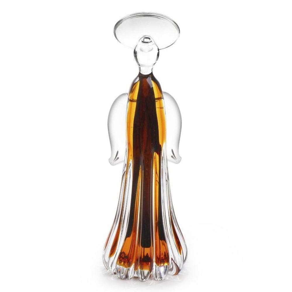 Anjo Em Cristal Murano Marrom - São Marcos 32Cm