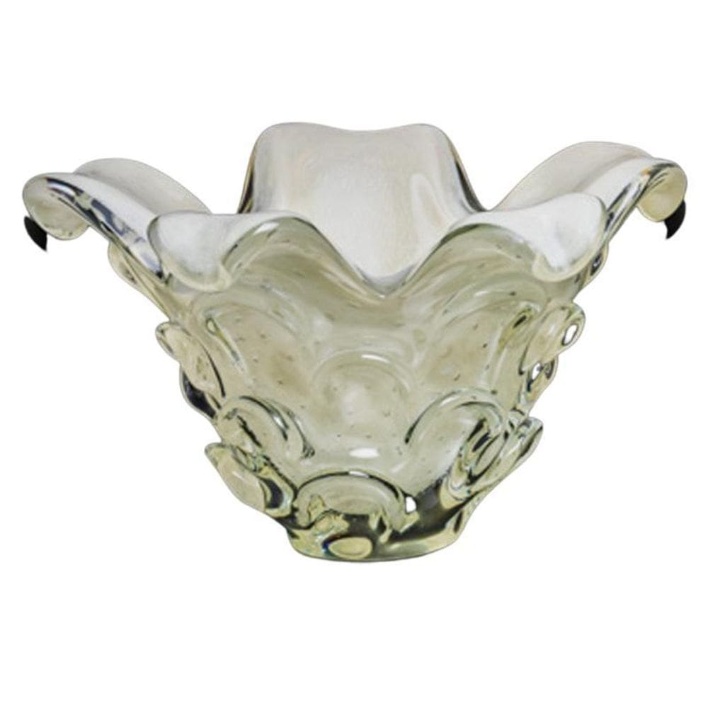 Vaso Em Cristal Murano Pérola - São Marcos 35Cm