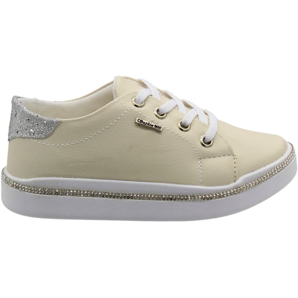 Tênis Casual Infantil Sophia Almeida Giltter Strass Menina