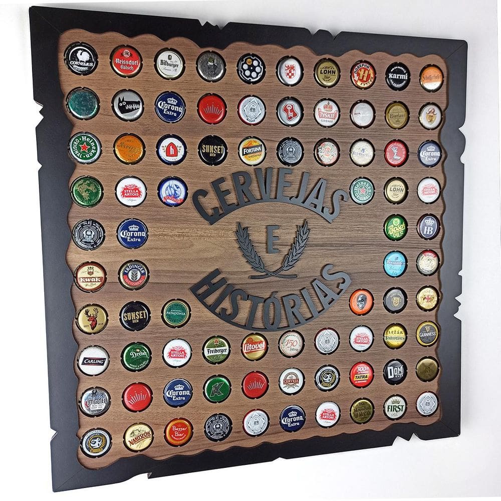 Porta Tampinhas Sala Amigo Festas Bebidas Cervejas Histórias