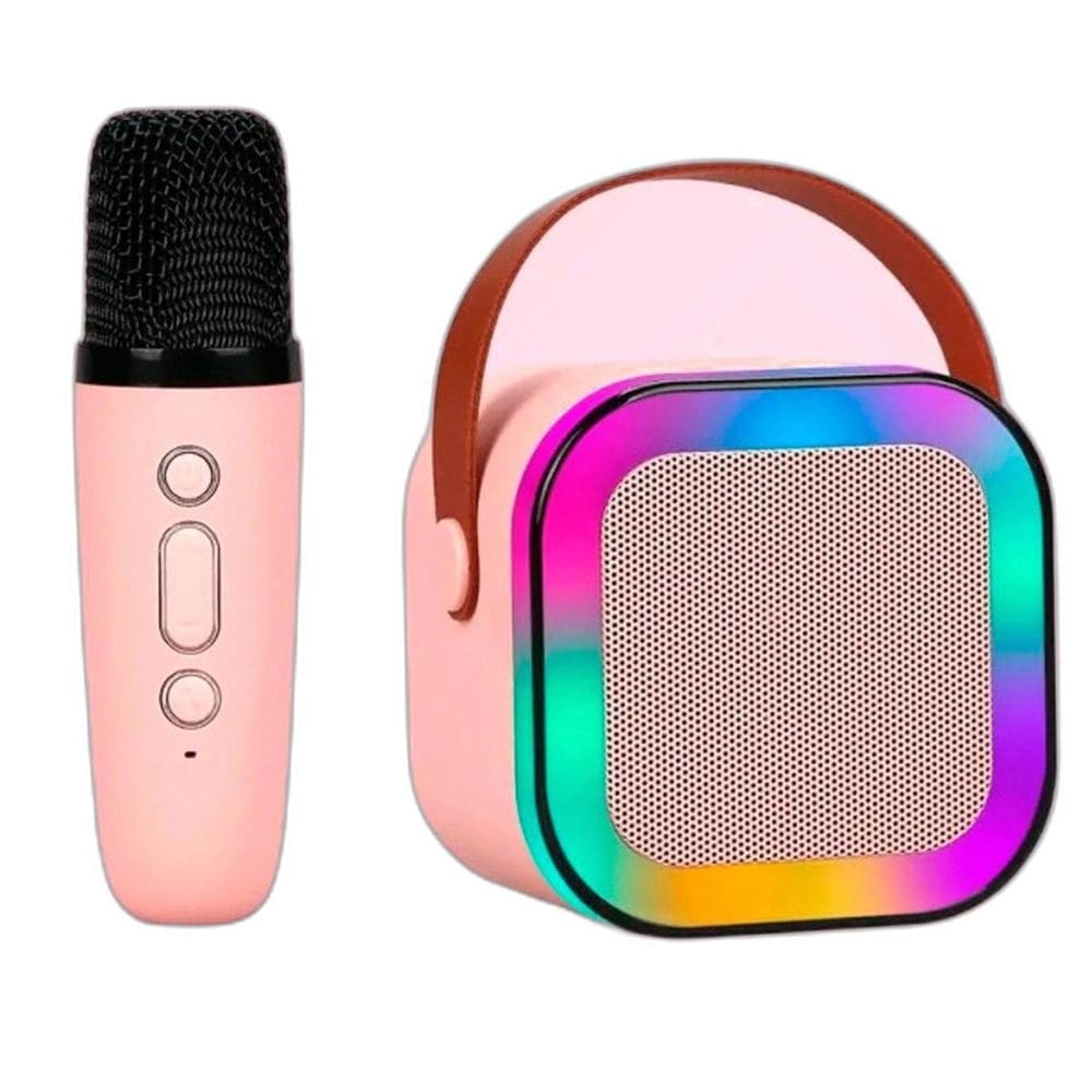 Caixinha Som Karaokê Infantil Microfone Sem Fio Bluetooth