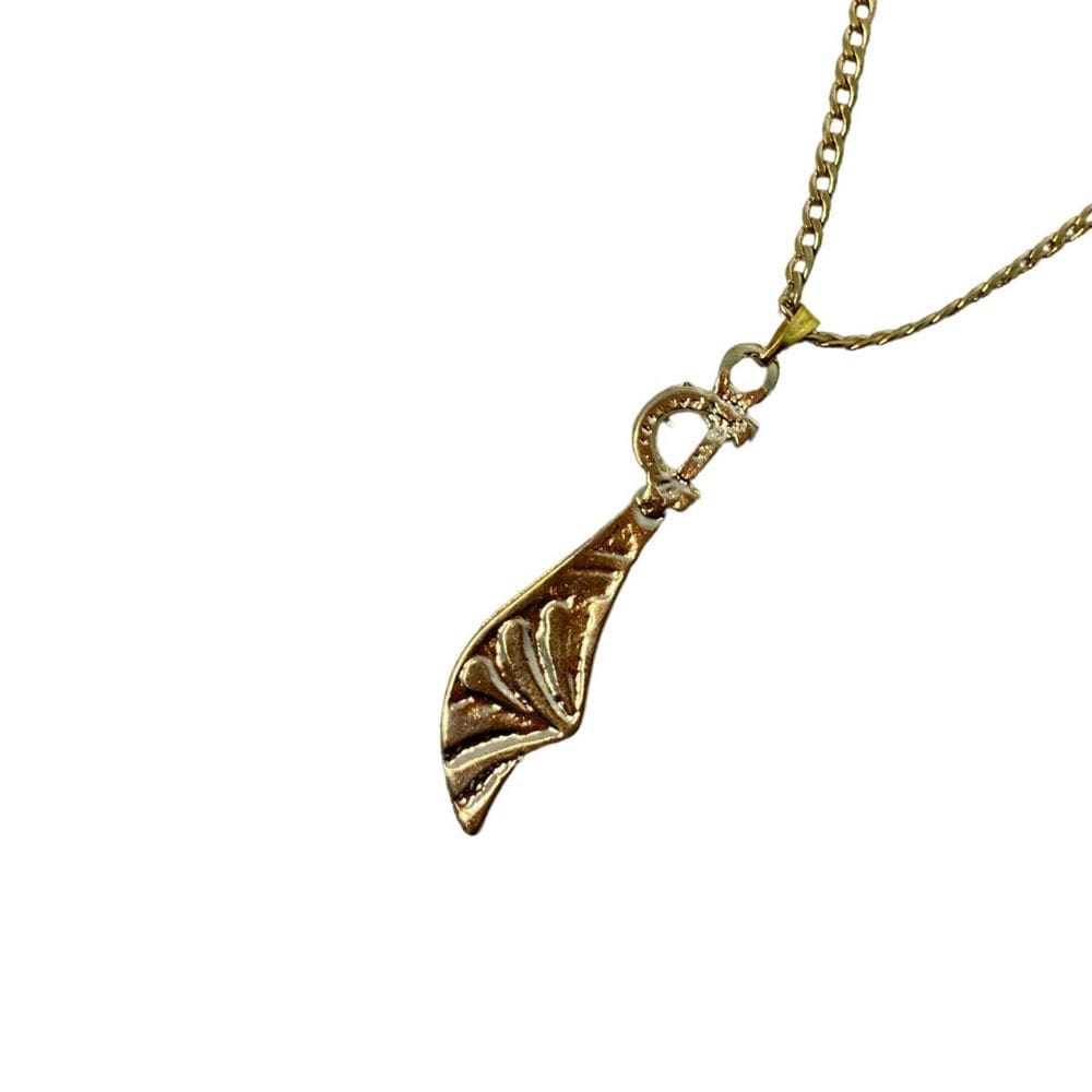 Colar Corrente Pingente Espada 3 Cm Metal Banhado Dourado