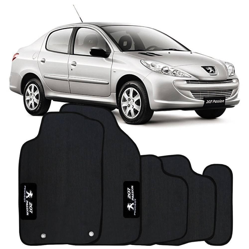 Tapete Automotivo 207 Passion - Borracha Pvc Bordado Black