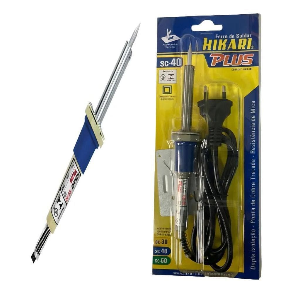 2X Ferro De Soldar 34W Hikari Plus Sc-40