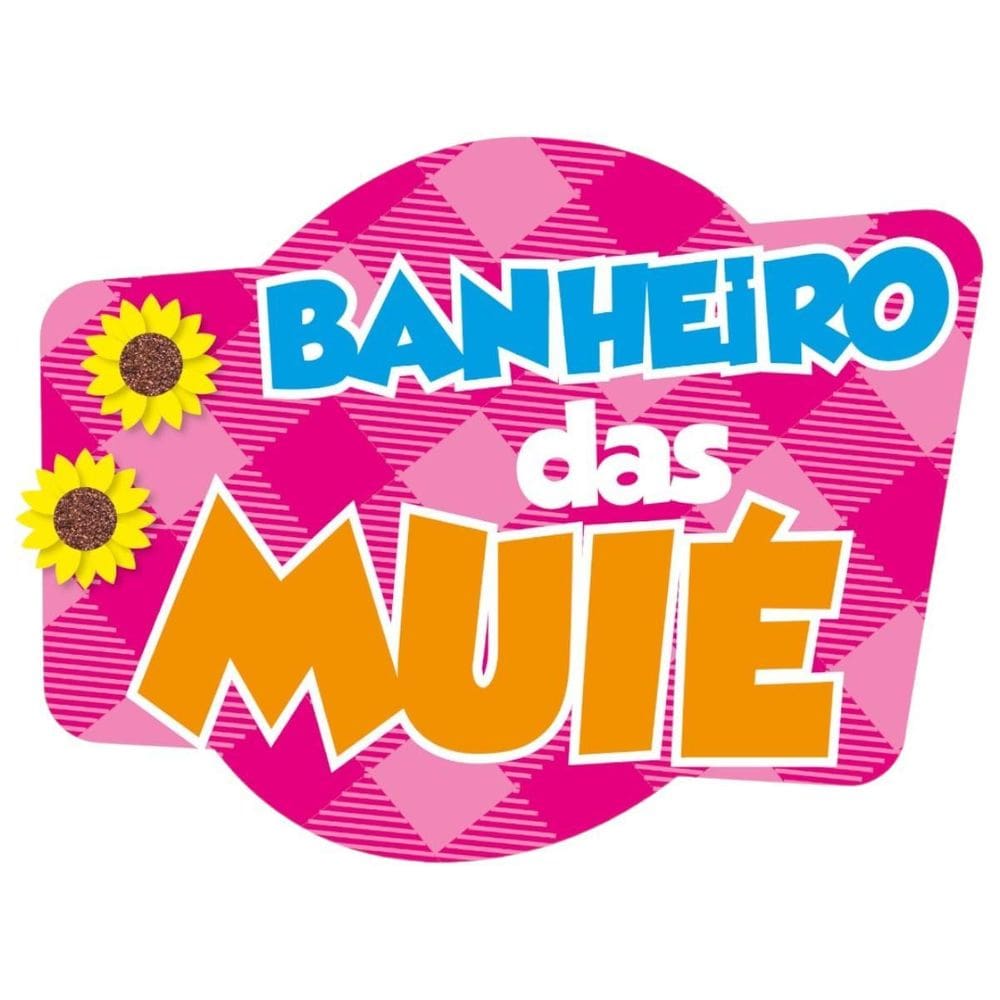 Placa Decorativa Festa Junina Banheiro Das Muié