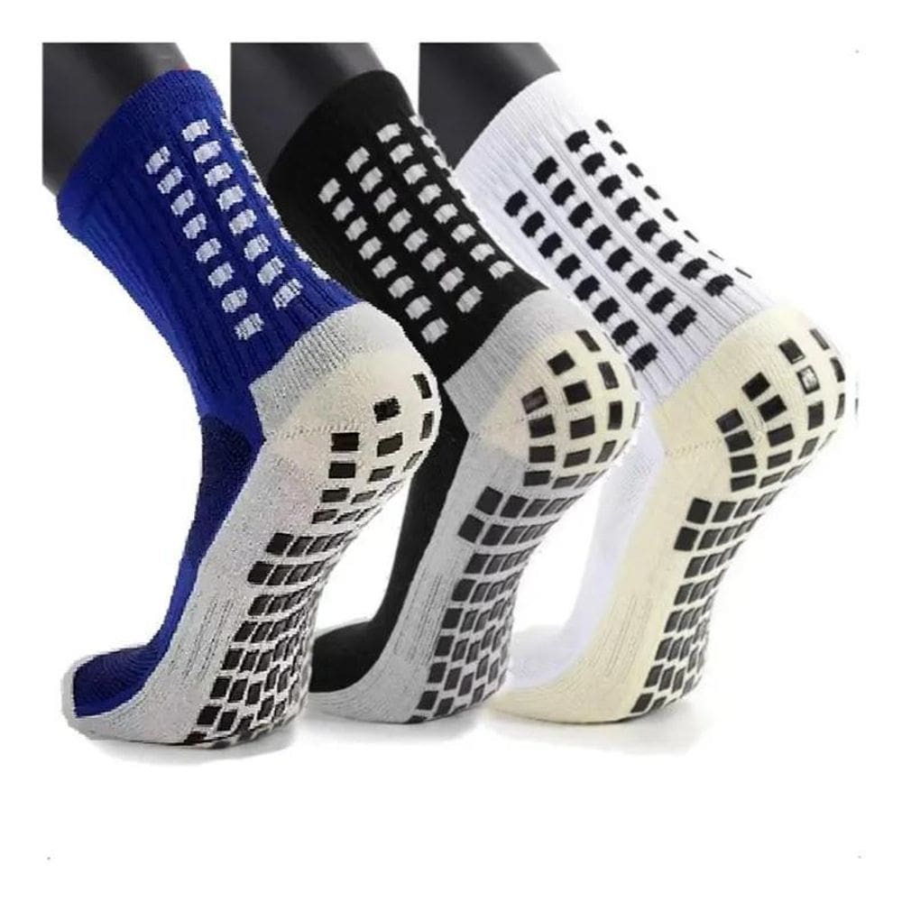 2X Kit 6 Pares Meia Antiderrapante Esportiva Futebol Treino
