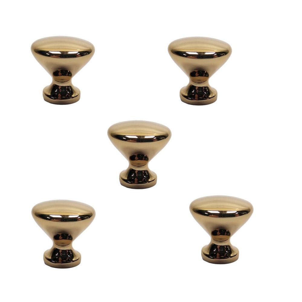 Kit 5 Puxador Cup Zen Gold Dourado Brilhante Zp5238.A00