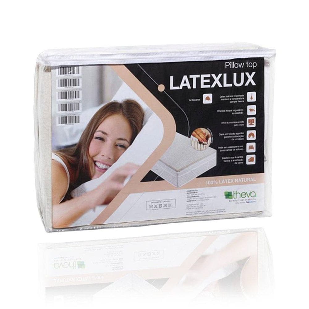 Pillow Top Latexlux Látex Natural Casal King 193X203X2,5 Cm