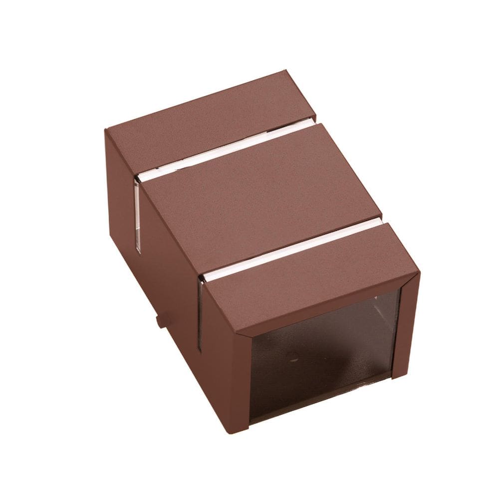 Arandela Marrom 2 Focos E 2 Frisos Parede Muro Ar1510