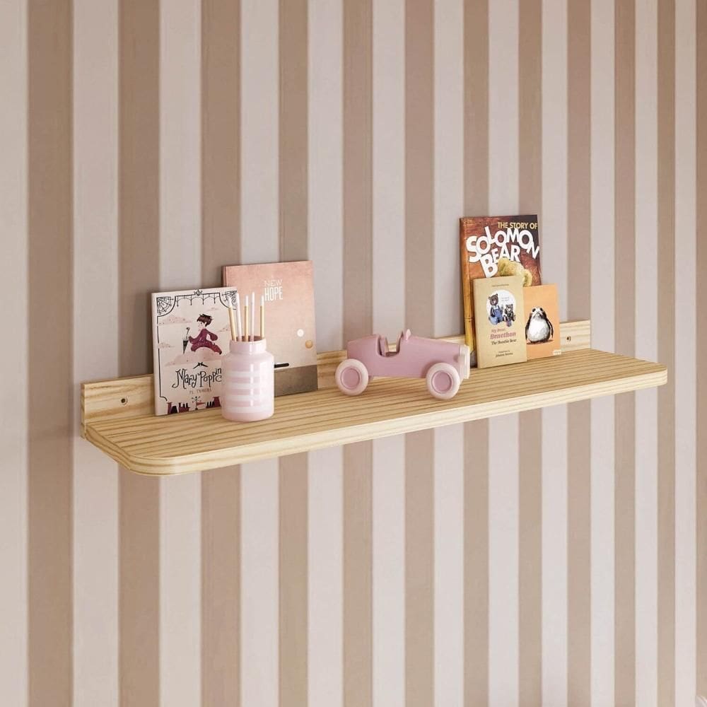 Prateleira Decorativa 90cm Wave Casatema Natural
