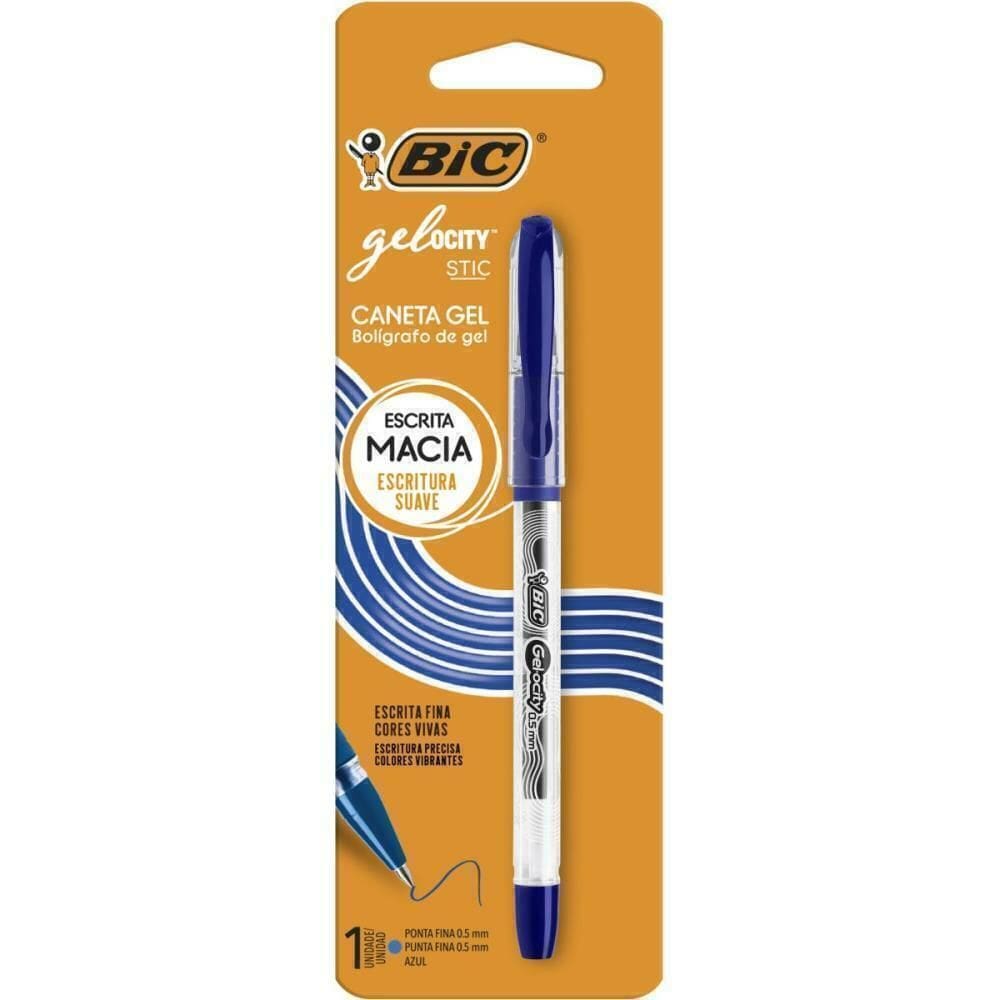Caneta Gel Bic Gelocity Azul - Bic