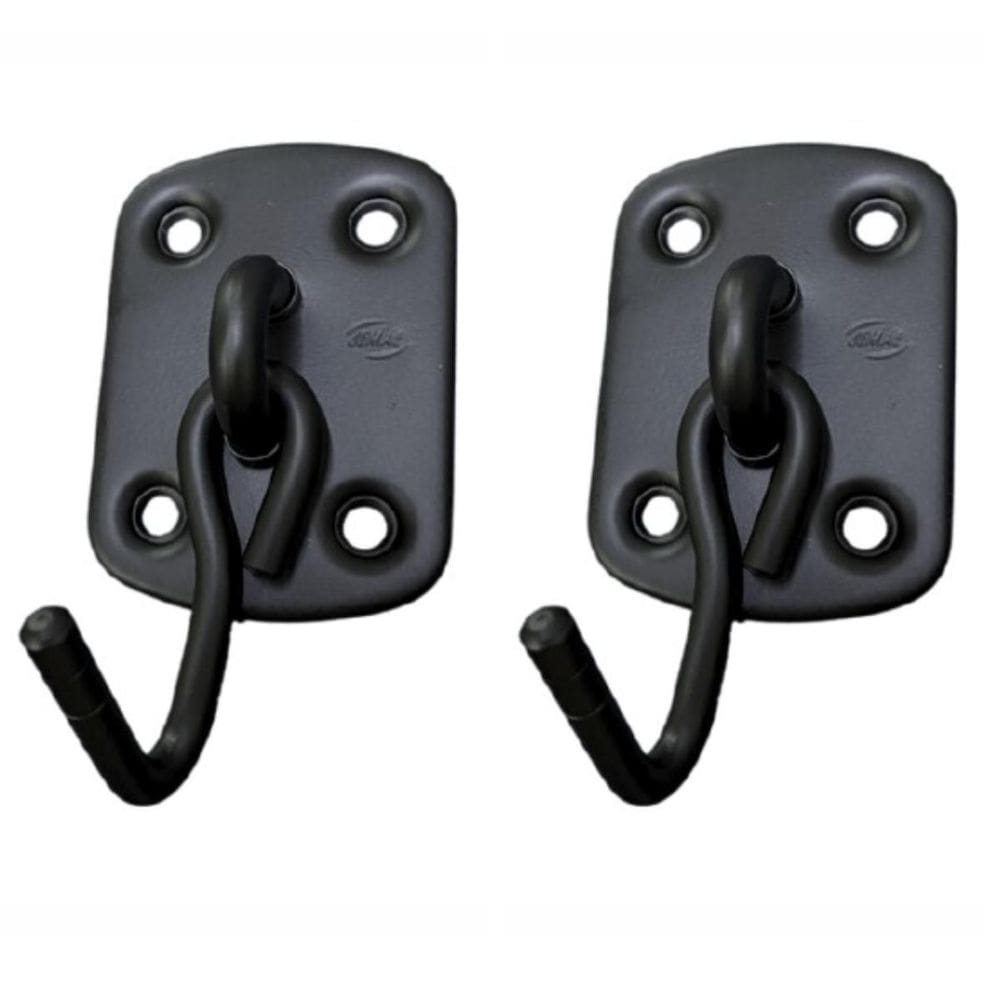 02 Gancho De Rede Aço Reforçado Preto 150 Kg