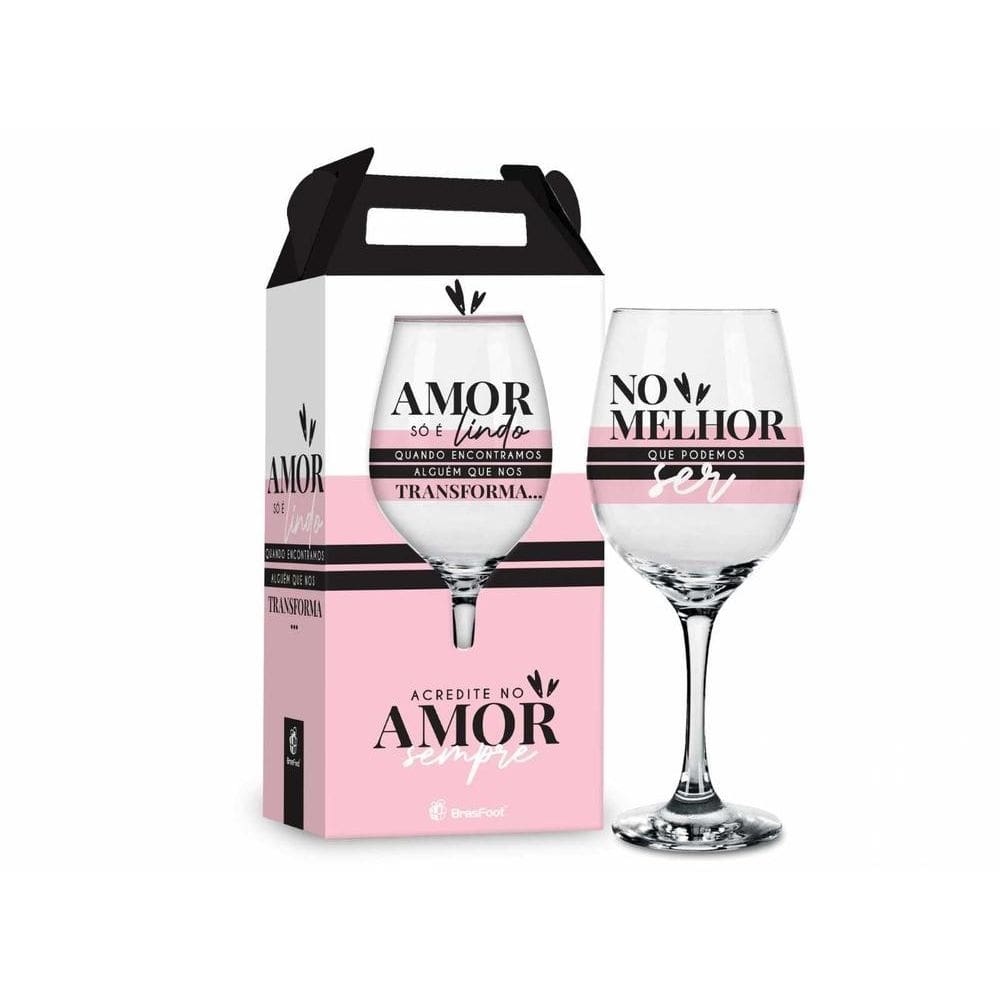 Taça Vinho Amor Que Nos Transforma Brasfoot