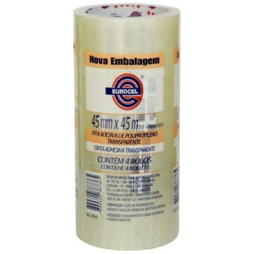 Fita Adesiva Transparente Empacotamento 45X45M Com 10 Un