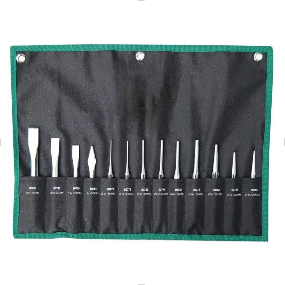 Jogo De Talhadeira Punção E Saca Pino 13Peças St09164Sj Sata