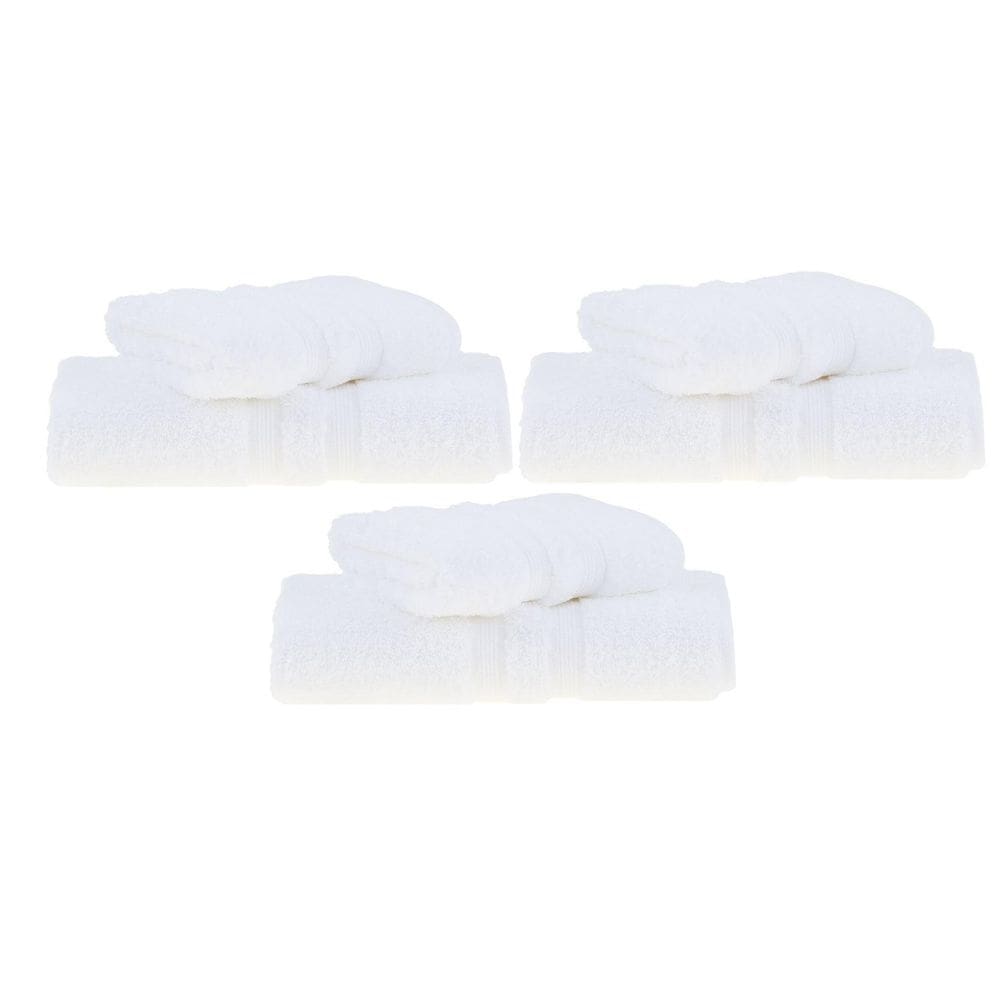 Kit 6 Toalhas Banho Gigante + 6 Rosto Algodão Egípcio