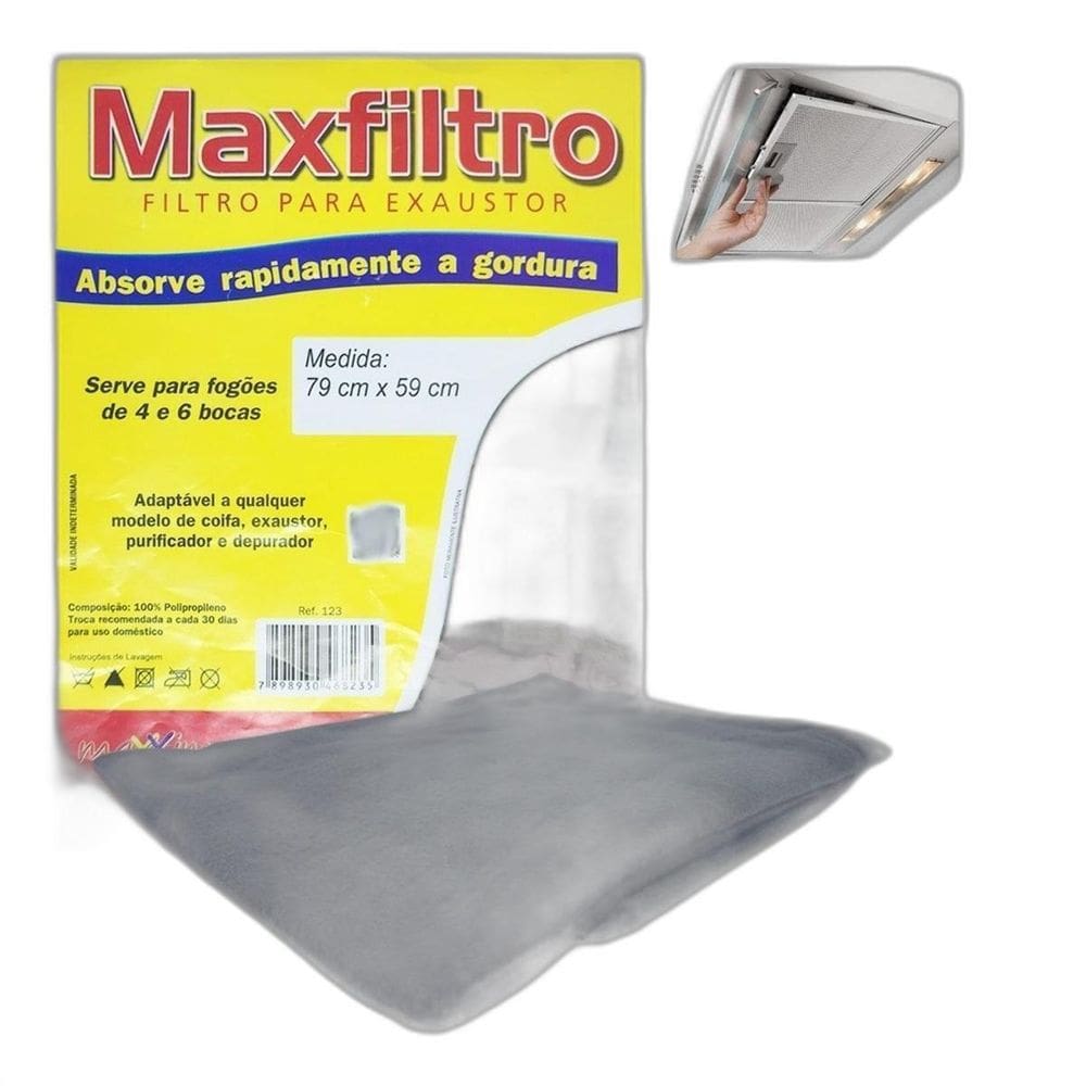 4 Filtro Depurador Exaustor Coifa Manta Tamanho Universal