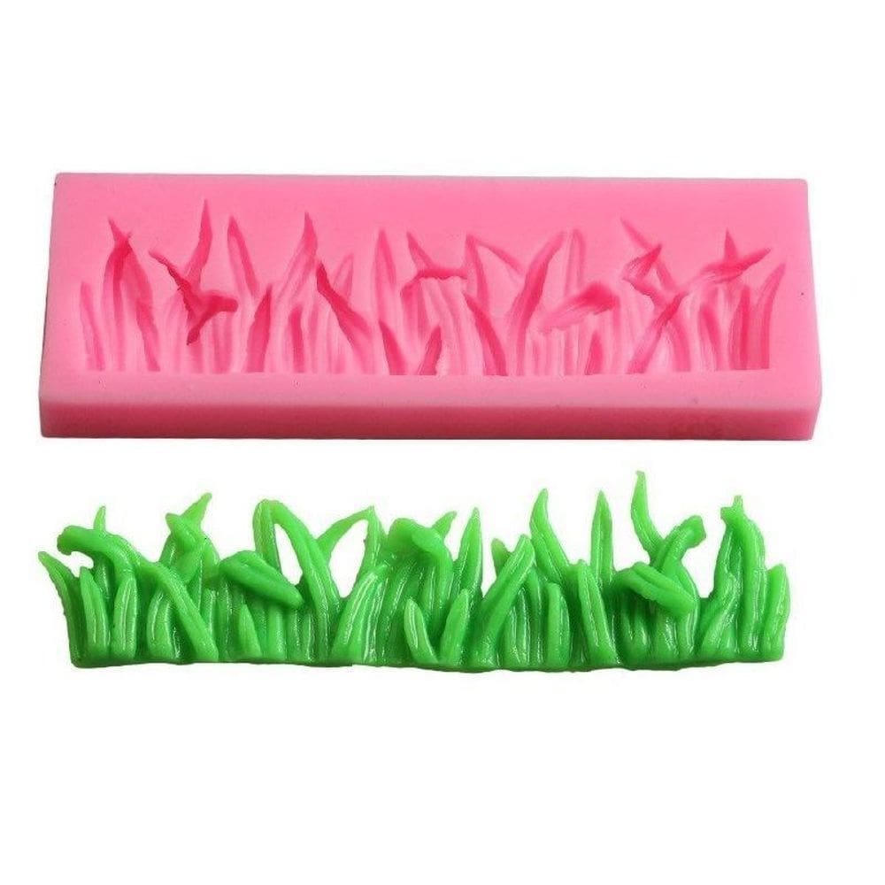 Molde Silicone Grama Folhas Mato Arbusto Floresta Gramado