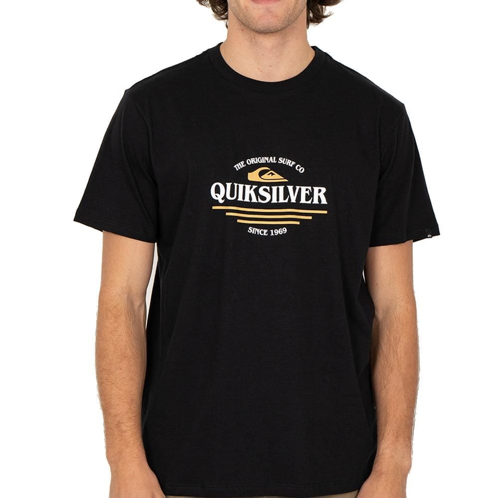 Camiseta Quiksilver Type Line SM26 Masculina Preto