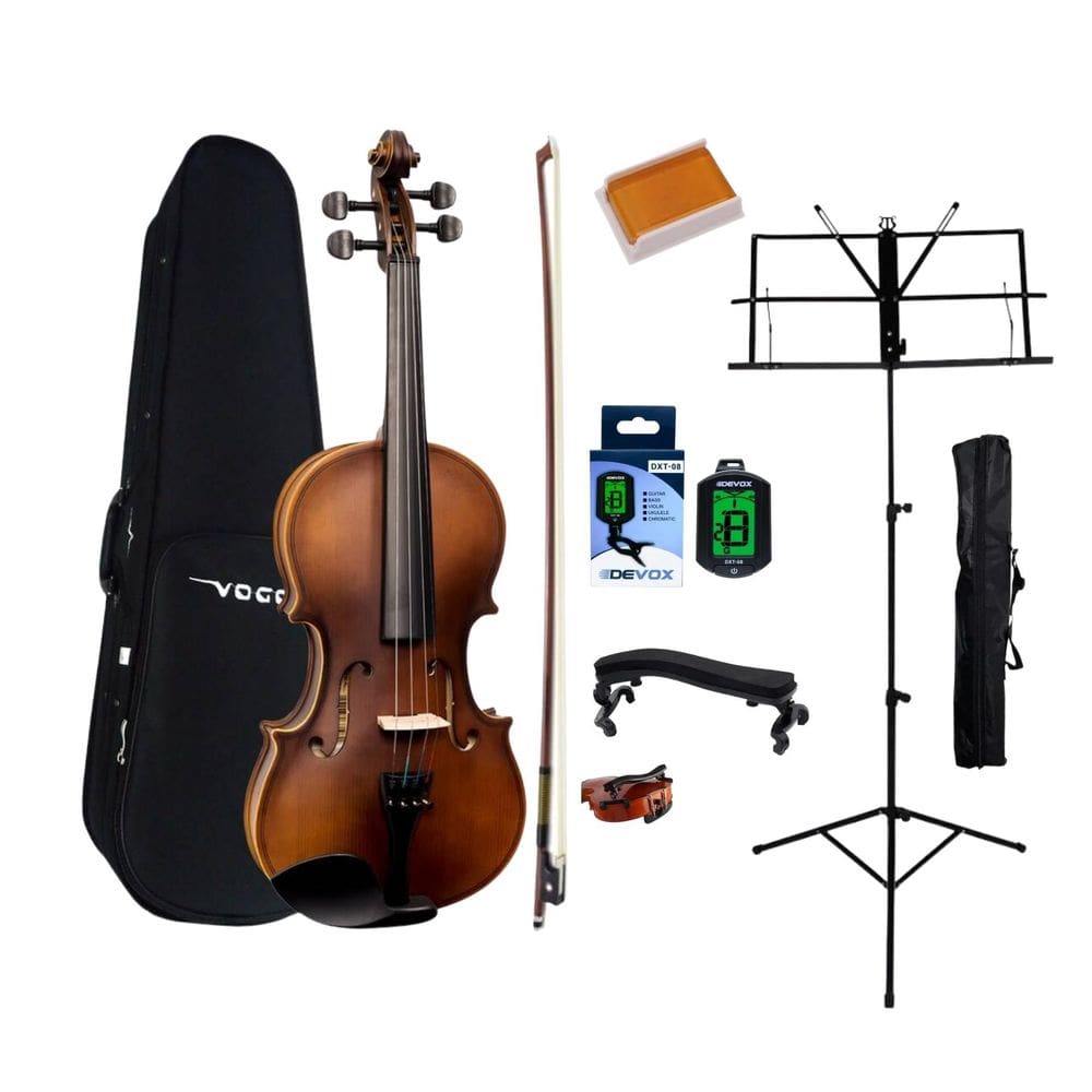 Kit Violino Vogga Von144N 4/4 + Acessórios Com Estante