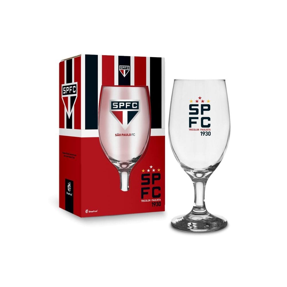Taça Windsor Clubes SP Vidro 330ml - 18cm