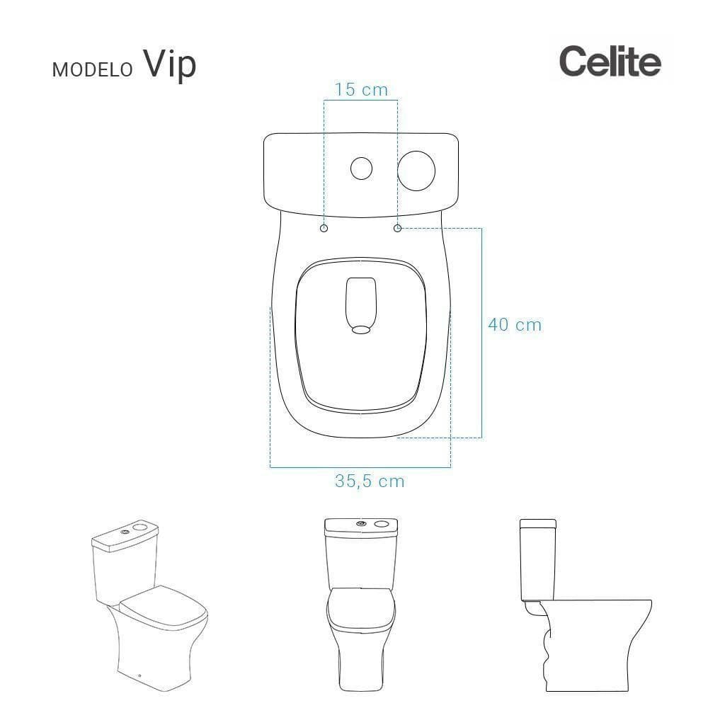 Assento Sanitário Almofadado Vip Branco Para Vaso Celite